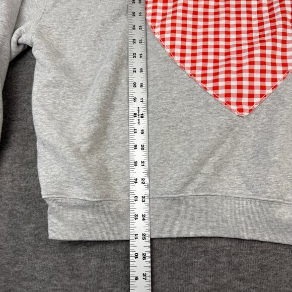 Grayson Threads Womens Gingham Heart Sweater Grey Pullover XL Valentine Holiday - Picture 8 of 11
